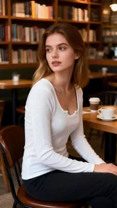 Slim fit white ribbed long sleeve t-shirt with notched double U-neckline detail