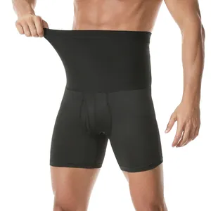 Vue détaillée du short amincissant sauna pour hommes avec taille haute élastique