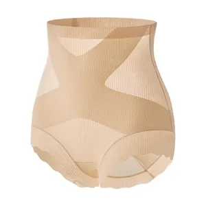 Naadloze corrigerende slip met hoge taille en kruislingse compressiepanelen