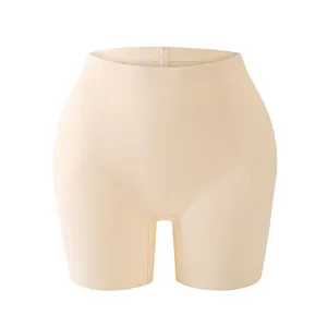 High-waist seamless hip dip pads and butt lifter tummy control underwear in beige