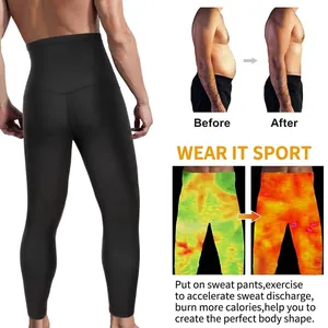 Pantalon de sudation taille haute pour homme pour le fitness et l'amincissement