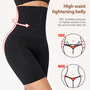 Nahaufnahme der Miederhose mit hoher Taille, Hakenverschluss und formendem Effekt.