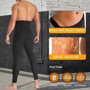 Pantalon de sauna taille haute pour hommes pour maigrir, sculpter et entraînement de fitness