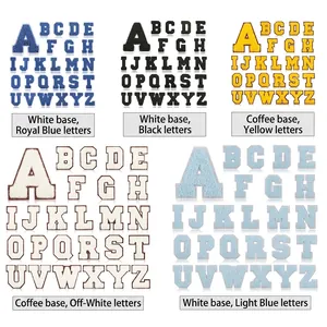 Set of 7cm chenille embroidery alphabet patches for clothing and bag decoration