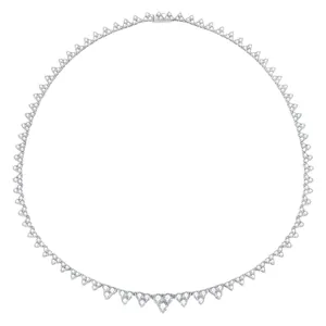 Collier de luxe en argent S925 avec moissanite, bijoux élégants pour soirée chic.
