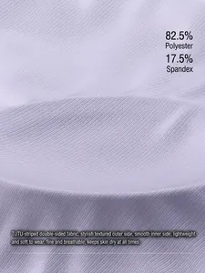 Dettaglio tessuto sportivo a costine lavanda per gilet yoga, traspirante ed elastico