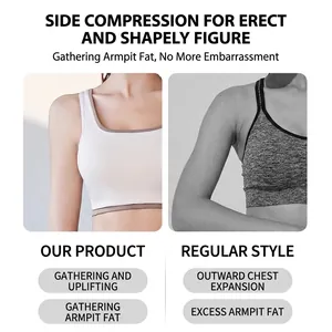High-elastic nude feel yoga vest designed for shockproof high-intensity exercise.