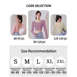 Naked feeling yoga set size chart showing various colors on female models