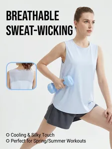 Damen Laufset locker mit Mesh-Rücken ärmelloses Tanktop und bequemen Sportshorts