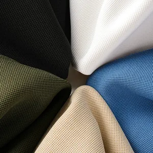 Close-up of textured knit fabric for men's casual crew neck sweatshirts in multi-colors