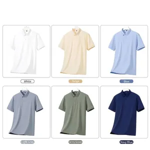 Auswahl an klassischen Herren-Polo-Shirts in verschiedenen Farben für den Sommer