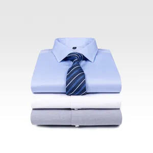Men Business Non-Iron 100% Cotton Long Sleeve Shirt Formal Dress Shirt Anti-Wrinkle Regular Fit Office Professional Work Top