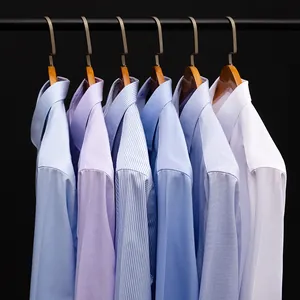 Selection of premium non-iron pure cotton business shirts in various professional shades