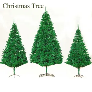 Árbol de Navidad Artificial de PVC Denso Nevado Forma de Lápiz Decoración Navideña Soporte de Metal Plegable Verde Negro Blanco