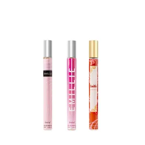 Lot de trois vaporisateurs de parfum portables de 35 ml, motifs roses et oranges