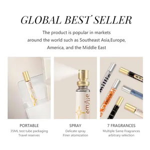 Parfum portable en tube de 35ml avec spray fine brume et plusieurs options de parfum pour voyage
