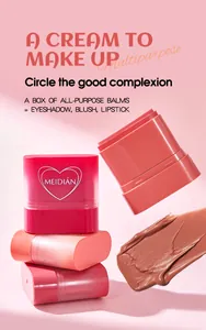 Professioneller Mehrzweck-Cremebalsam für Lidschatten, Rouge und Lippenstift in Rosa