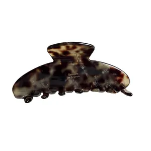 Grande pince à cheveux en acétate avec motif écailles de tortue pour femmes élégantes