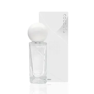 Profumo fresco minimalista Cocoiris per donna flacone da 30 ml con tappo bianco sferico