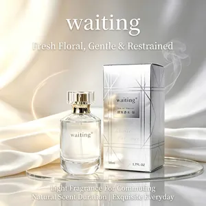 Eau de Toilette Florale Waiting 50ml vaporisateur avec son élégant coffret cadeau argenté