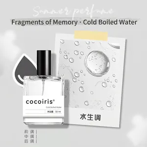 Parfum Cocoiris Cold Boiled Water pour l'été, notes aquatiques fraîches, flacon verre 50ml