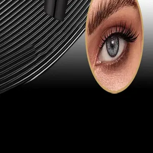 Macro detail of deep black mascara texture and stunning long voluminous eyelashes