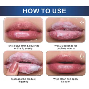 Step-by-step guide for using bubble lip mask to remove dead skin and moisturize lips