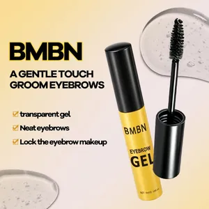 Détail du gel à sourcils transparent BMBN montrant le tube et l'applicateur pinceau