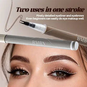Close-up detail of BMBN dual-use eyebrow and eyeliner pencil with dual-tip design