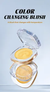 Detailed view of TIANWEI yellow cream blush that changes color based on temperature.