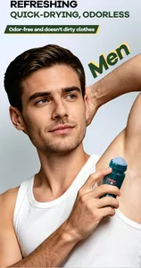 Close-up of man using FORMBO roll-on antiperspirant underarm for refreshing dry protection