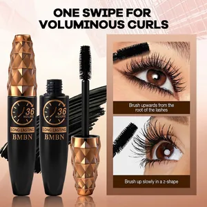 Mascara impermeabile con scovolino a spirale per ricci voluminosi e duraturi