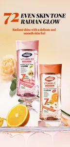 Vue détaillée des huiles corporelles FORMBO Vitamine B3 et C avec orange et rose fraîches