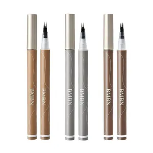BMBN dual-tip waterproof eyebrow pencil and eyeliner set with three natural colors for makeup