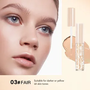 Detailansicht von flüssigem Concealer #03 Fair, Textur und Deckkraft auf Hautmodell