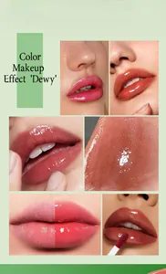 Detailed close-up view showing 6 shades of glossy dewy lipstick for vibrant lip makeup