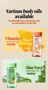 Détails des huiles pour le corps à la vitamine C et à l'aloe vera pour l'éclat.
