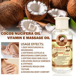 DK'DE Vitamin E massage oil with coconut oil for deep moisturizing and body soothing
