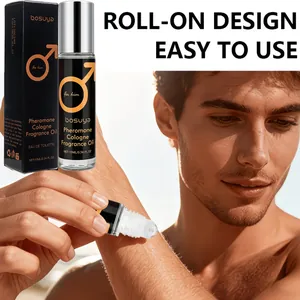 Close-up showing the roll-on application of bosuya pheromone perfume oil on skin.