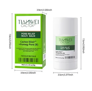 Accurate size dimensions of the Pore Relief Multi Balm stick and packaging box