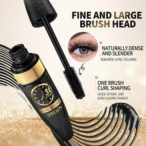 Detail of BMBN mascara brush head for dense, slender and long-lasting curling eyelashes.
