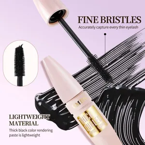 Detailansicht der BMBN Mascara-Bürste und schwarze Paste für geschwungene Wimpern