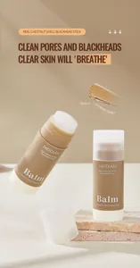 Detailopname van kastanjeschil mee-eter stick met zachte borstelkop en balsem