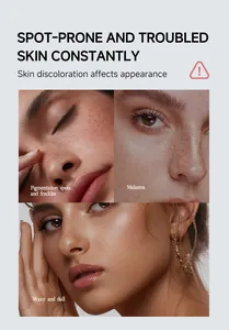 Detalle que muestra problemas de la piel como manchas para crema facial iluminadora