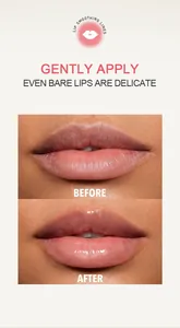 Comparación detallada del efecto del bálsamo labial con labios suaves e hidratados aplicados