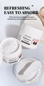Macro detail of Meidian Radiance Cream showing rich white texture and minimalist jar