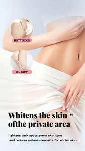 Visual detail showing effective skin brightening and melanin reduction on body area skin