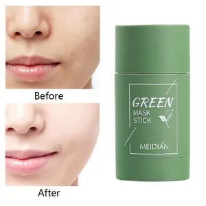 Comparación de la piel antes y después de usar la mascarilla en barra de té verde MEIDIAN