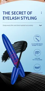 Detailansicht der MEIDIAN wasserfesten Mascara mit Elastomer-Bürste für Volumen.