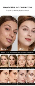 Detailed before and after comparison of color changing foundation concealer on various skin tones